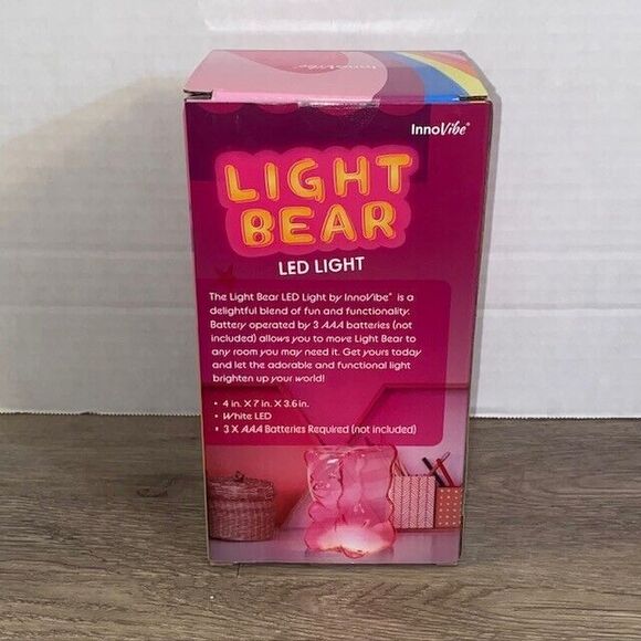 InnoVibe Gummy Bear Shaped LED Light Pink New - Picture 3 of 6